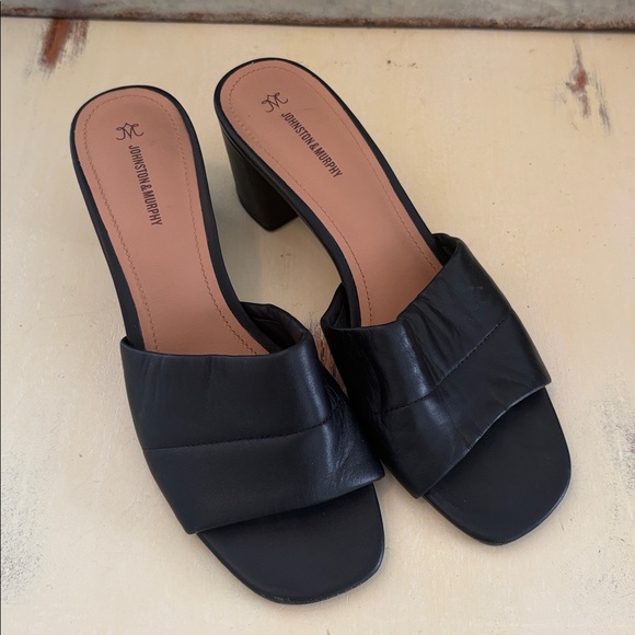 Johnston & Murphy Black Evelyn Slide Sandal Women’s Size 8.5 - Picture 1 of 7